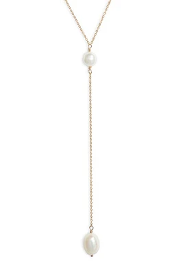 Set & Stones Penny Freshwater Pearl Y-Necklace in Gold at Nordstrom