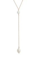 Set & Stones Penny Freshwater Pearl Y-Necklace in Gold at Nordstrom