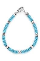 LAGOS Blue Caviar Ceramic Rope Bracelet in Silver/Turquoise at Nordstrom