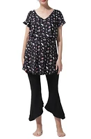 Kimi and Kai Angela Maternity/Nursing Pajamas Black at Nordstrom,