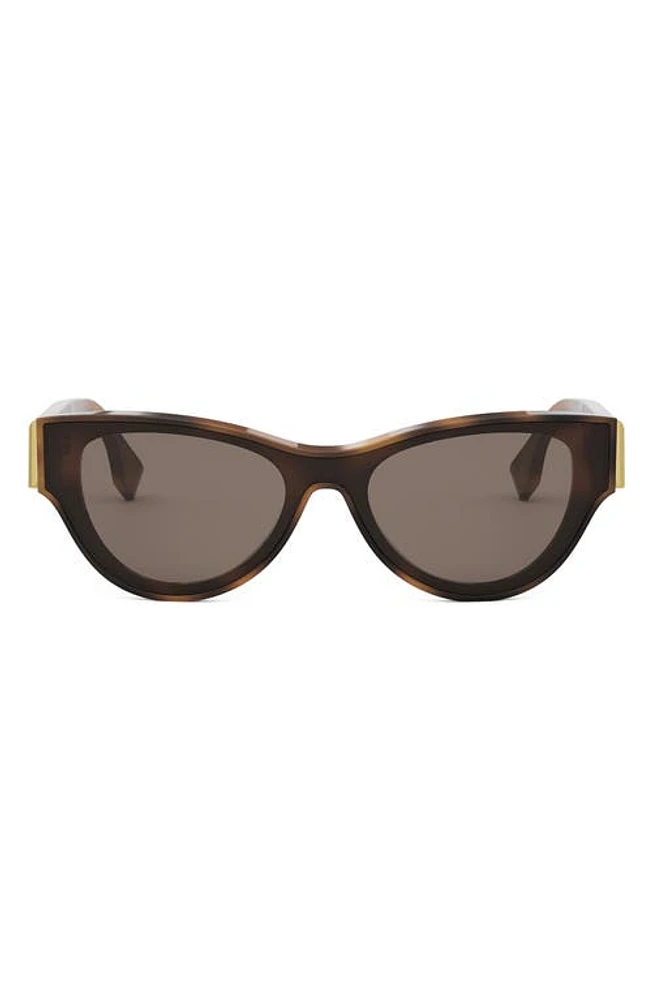 'Fendi First 53mm Cat Eye Sunglasses in Blonde Havana /Brown at Nordstrom