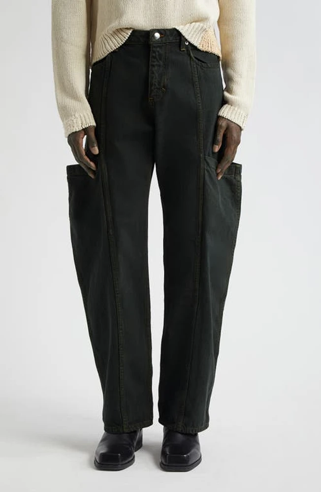 Eckhaus Latta Straight Leg Pocket Jeans Pine at Nordstrom,