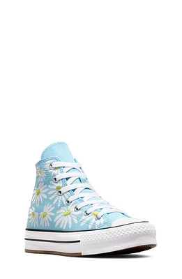 Converse Kids' Chuck Taylor All Star EVA Lift High Top Platform Sneaker True Sky/Dandy Lion/White at Nordstrom