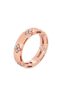 Roberto Coin Love in Verona Diamond Band Ring in Rose Gold/diamond at Nordstrom, Size 6.5