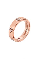 Roberto Coin Love in Verona Diamond Band Ring in Rose Gold/diamond at Nordstrom, Size 6.5