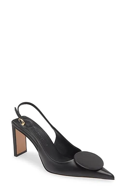 Jacquemus Mismatched Pointed Toe Slingback Pumps Black at Nordstrom,