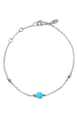 Anzie Bonheur Turquoise Bracelet in Silver at Nordstrom, Size 7 In