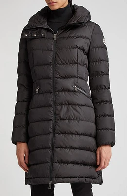 Moncler Flammette Down Coat Black at Nordstrom,