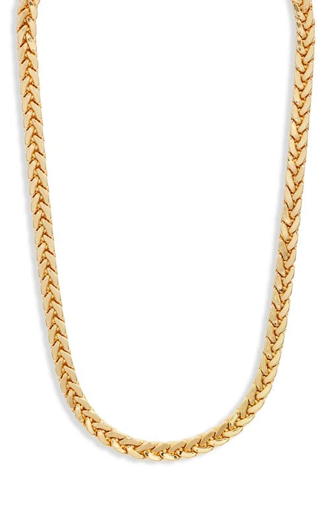 Nordstrom Flat Braided Chain Necklace in Gold at Nordstrom