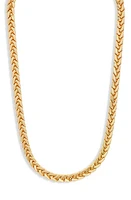 Nordstrom Flat Braided Chain Necklace in Gold at Nordstrom