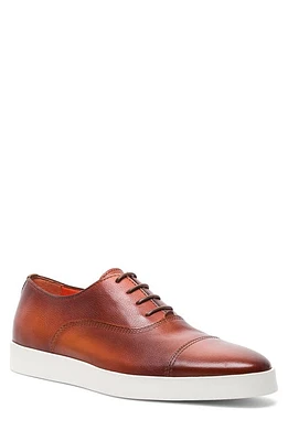 Santoni Behemoth Leather Sneaker Brown at Nordstrom,