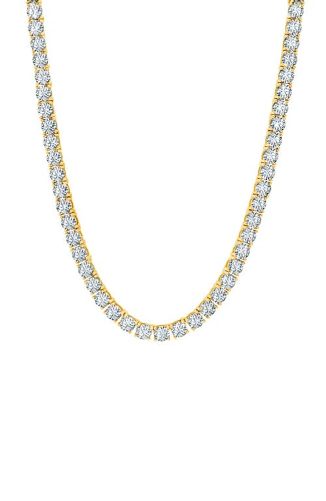 Crislu Cubic Zirconia Tennis Necklace in 18Kt Yellow Gold at Nordstrom