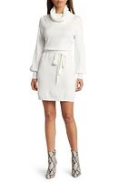 Sam Edelman Cowl Neck Long Sleeve Sweater Dress Ecru at Nordstrom,