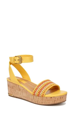 Franco Sarto Presley Ankle Strap Platform Wedge Sandal Yellowmulti at Nordstrom,