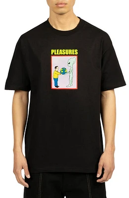 PLEASURES Gift Oversize Graphic T-Shirt Black at Nordstrom,