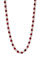 VALANI ATELIER Ruby & Diamond Eternity Necklace in White Gold/Ruby/Diamond at Nordstrom, Size 16