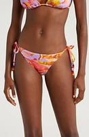 FARM Rio Painted Fishes Side Tie Bikini Bottoms Lilac at Nordstrom,