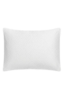 Matouk Basket Weave Cotton Sateen Boudoir Sham in White at Nordstrom