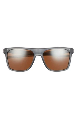 Oakley 57mm Polarized Rectangular Sunglasses in Grey Smoke at Nordstrom