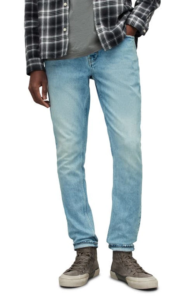 AllSaints Cigarette Skinny Jeans Light Indigo at Nordstrom,