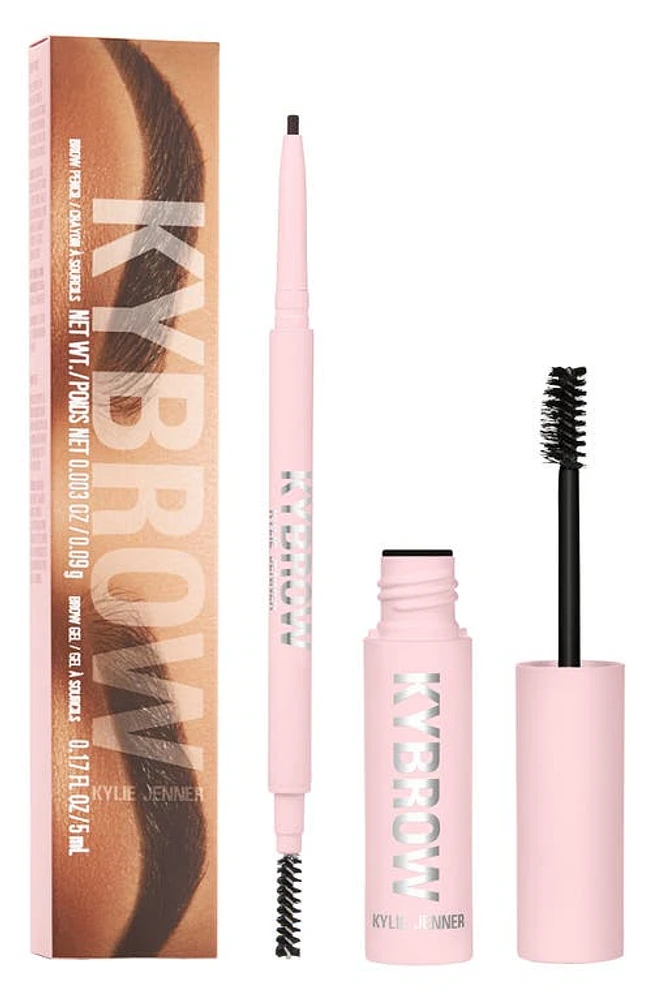 Kylie Cosmetics Kybrow Brow Gel & Pencil Kit in Ebony at Nordstrom