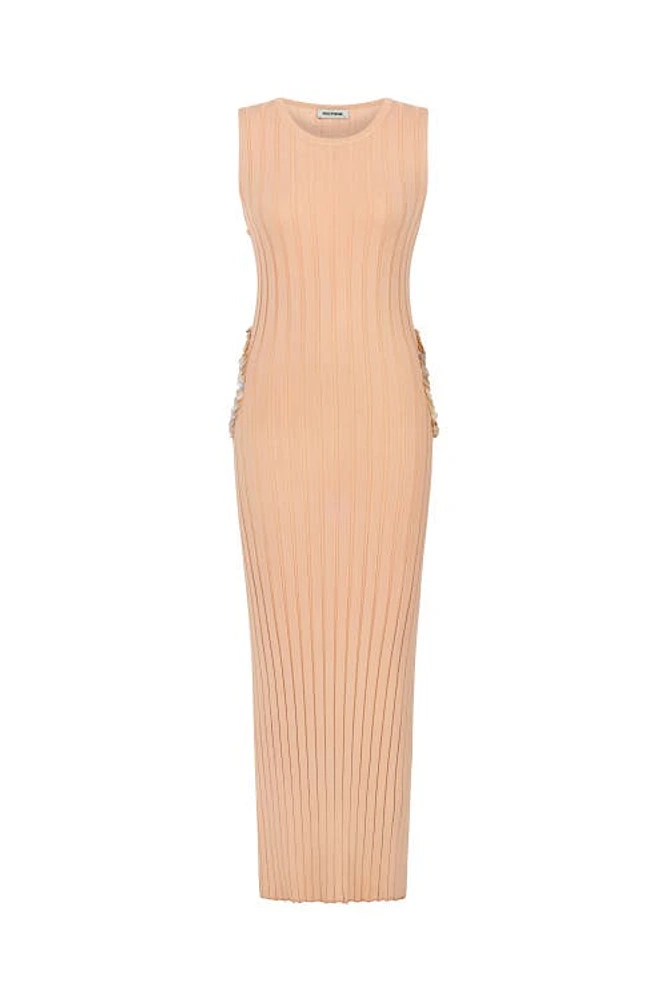 Nocturne Sequin Detailed Dress in Salmon at Nordstrom