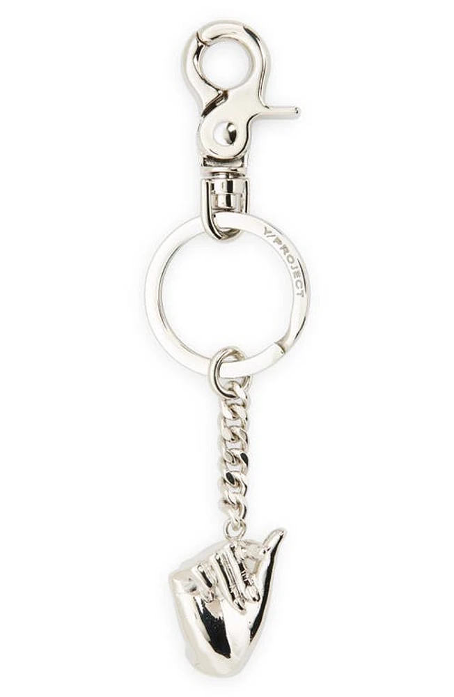 Y/Project Mini Finger Heart Key Ring in Silver at Nordstrom