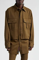 Bottega Veneta Sartorial Grain de Poudre Double Layer Overshirt Liana at Nordstrom, Us