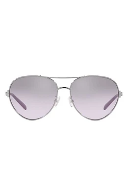 Tory Burch 58mm Gradient Mirrored Pilot Sunglasses in Violet at Nordstrom