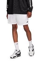 Nike Club Flow Mesh Athletic Shorts White/Black at Nordstrom,