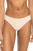 Roxy Gingham Hipster Bikini Bottoms Porcini at Nordstrom,