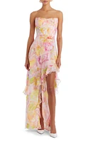 Amanda Uprichard Magnolia Floral Strapless Gown Vivian at Nordstrom,