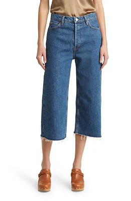 FRAME High Waist Raw Hem Capri Jeans Wren at Nordstrom,