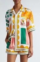 Casablanca Gender Inclusive Summer Court Silk Camp Shirt at Nordstrom,