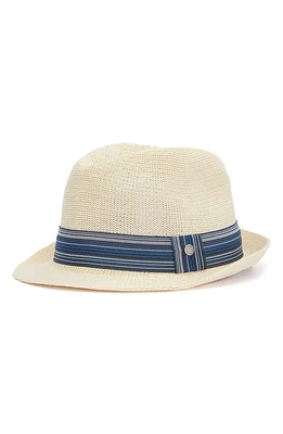 Barbour Belford Trilby Hat Ecru/Blue at Nordstrom,