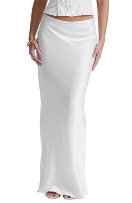 HOUSE OF CB Sydel Bias Cut Satin Maxi Skirt at Nordstrom,