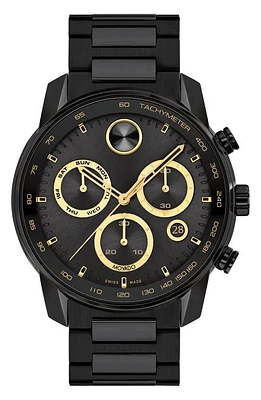 Movado Bold Verso Chronograph Bracelet Watch, 44mm in Black at Nordstrom