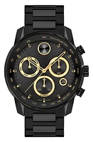 Movado Bold Verso Chronograph Bracelet Watch, 44mm in Black at Nordstrom