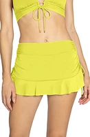 Robin Piccone Aubrey Ruched Cover-Up Miniskirt at Nordstrom,