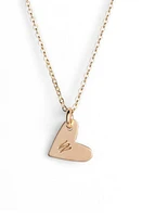 Nashelle 14k-Gold Fill Initial Mini Heart Pendant Necklace in Gold/W at Nordstrom