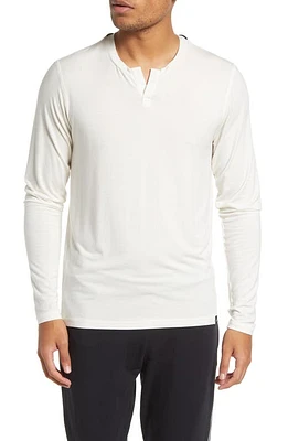 BEDFELLOW Long Sleeve Pajama Henley in Whisper White at Nordstrom, Size Xx-Large