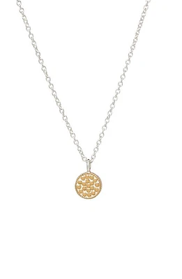 Anna Beck Mini Circle Pendant Necklace in Gold/Silver at Nordstrom