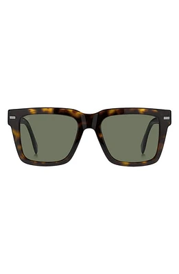 BOSS 53mm Rectangular Sunglasses in Havana at Nordstrom