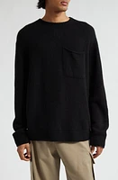 The Elder Statesman Nimbus Cashmere Crewneck Sweater Black at Nordstrom,