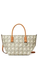 Tory Burch Small Canvas Basketweave Tote in New Ivory Basketweave at Nordstrom