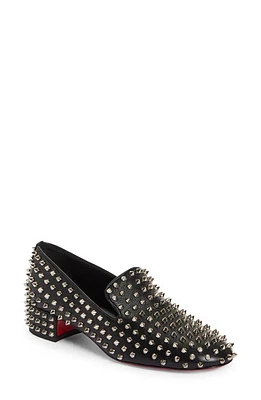 Christian Louboutin Spikeasy Studded Loafer Black at Nordstrom,