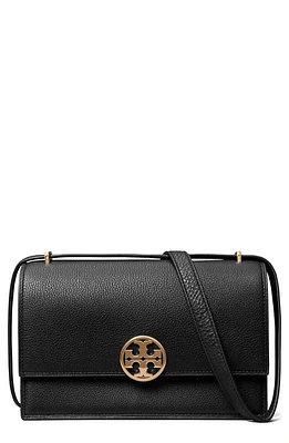 Tory Burch Miller Leather Convertible Shoulder Bag in Black at Nordstrom