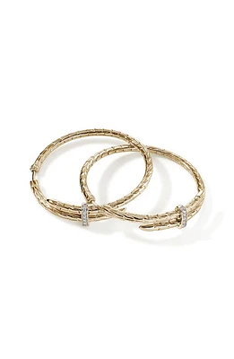 John Hardy Spear Diamond Hoop Earrings in Gold at Nordstrom