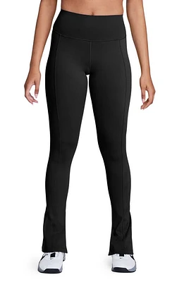 Nike One High Waist Split Hem Leggings Black/Jcg at Nordstrom,