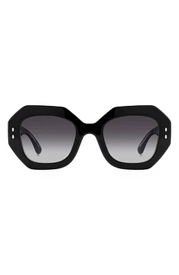 Isabel Marant 52mm Gradient Geometric Sunglasses in Black/Grey Shaded at Nordstrom